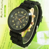 Unisex Rose Gold Silicone Sports Watches